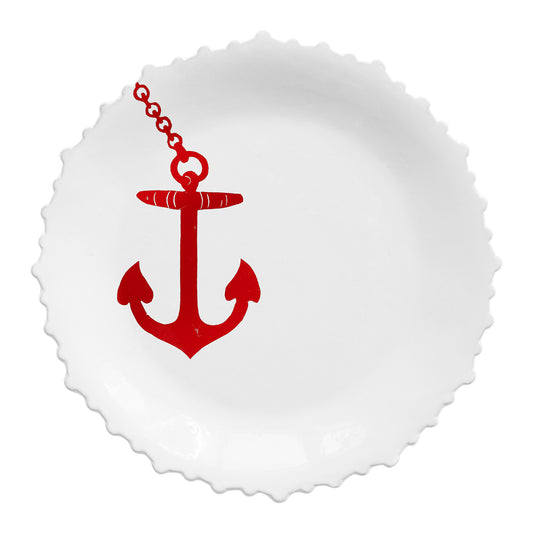 John Derian Anchor Large Dinner Plate