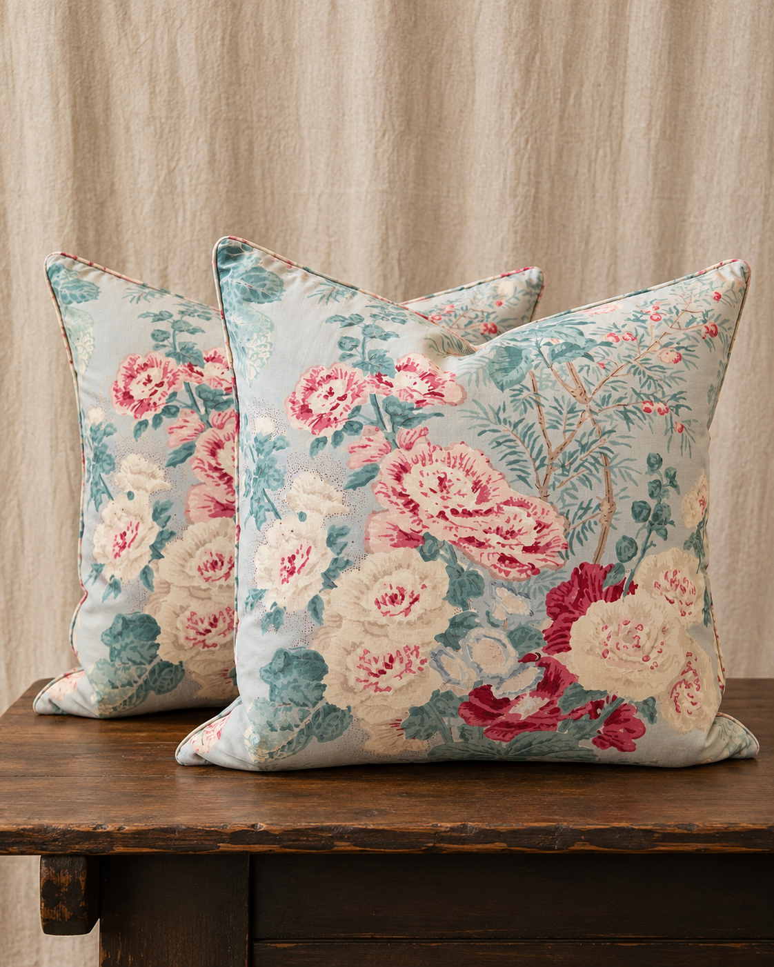 Vintage French Floral Pillow