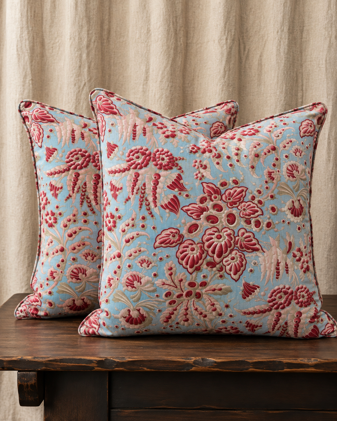 Vintage French Ornate Floral Pillow