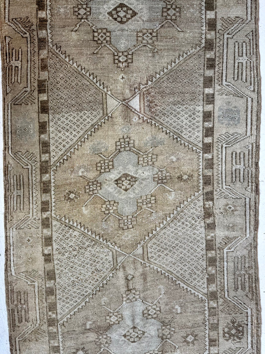 Vintage Turkish Runner in Neutrals