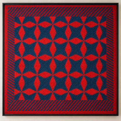 Antique Custom Framed Pineapple Quilt