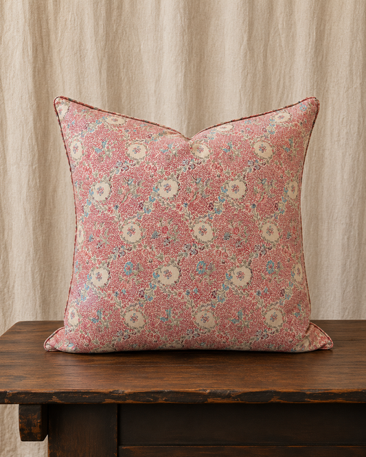Vintage French Floral Medallion Pillow