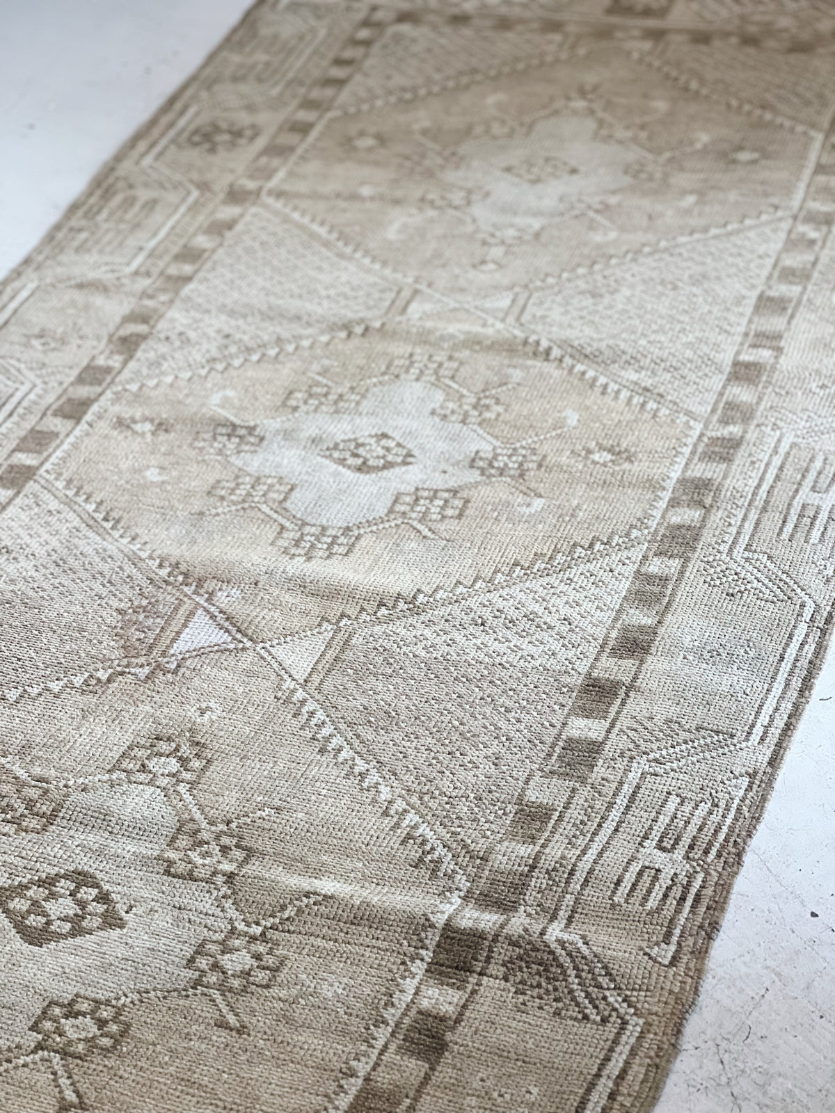Vintage Turkish Runner in Neutrals