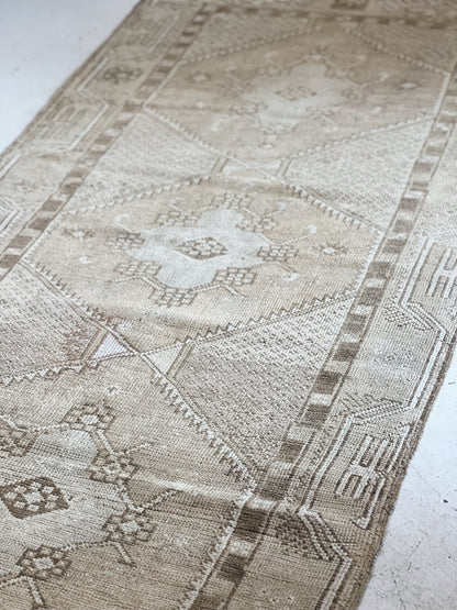Vintage Turkish Runner in Neutrals