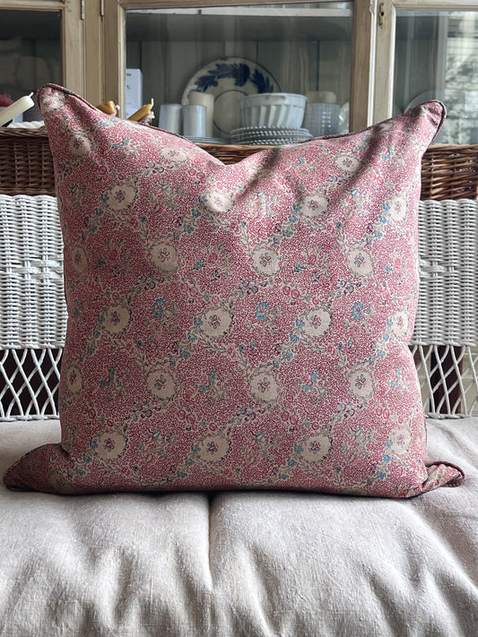 Vintage French Floral Medallion Pillow