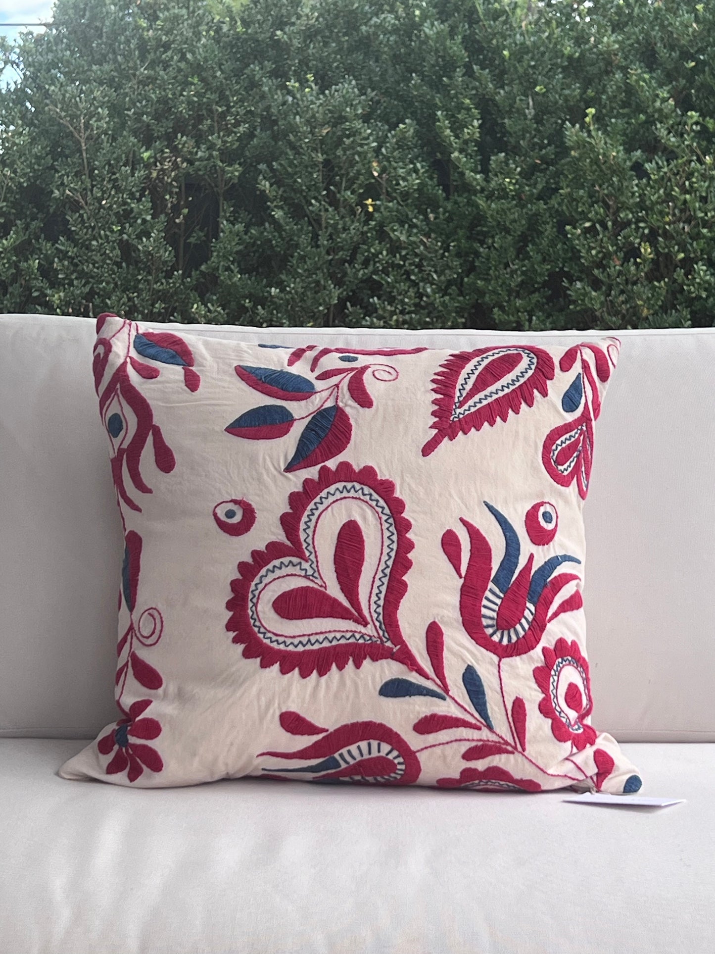 Vintage Suzani Embroidered Pillow
