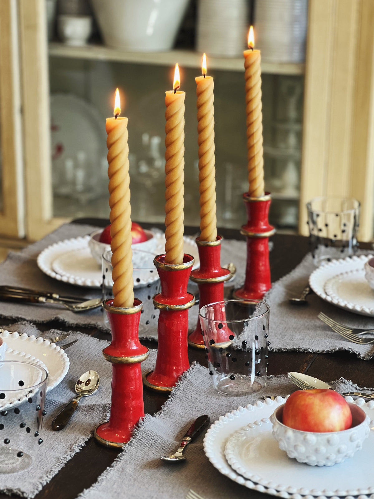 Handmade Glazed Taper Candle Holder