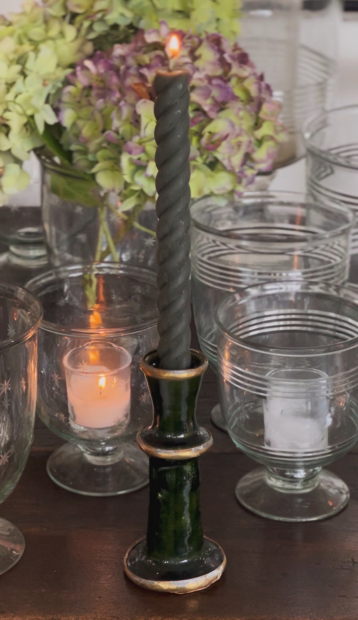Handmade Glazed Taper Candle Holder