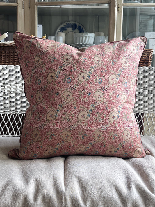 Vintage French Floral Medallion Pillow