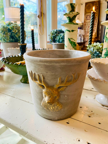 Stag Cement Cachepot