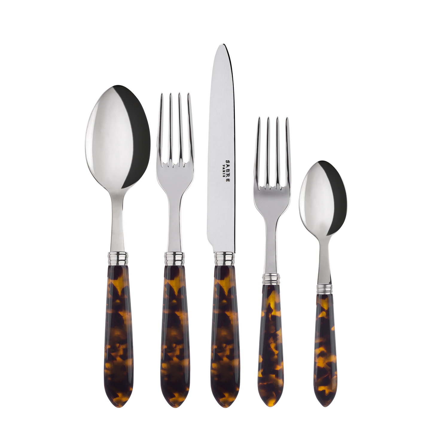 Sabre Paris 5 piece Faux Tortoise Flatwear