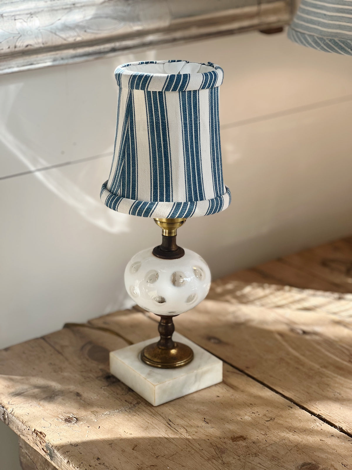 Vintage Petite Lamp with Glass Base
