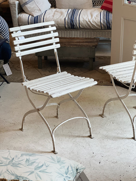 Pair of Vintage French Bistro Chairs
