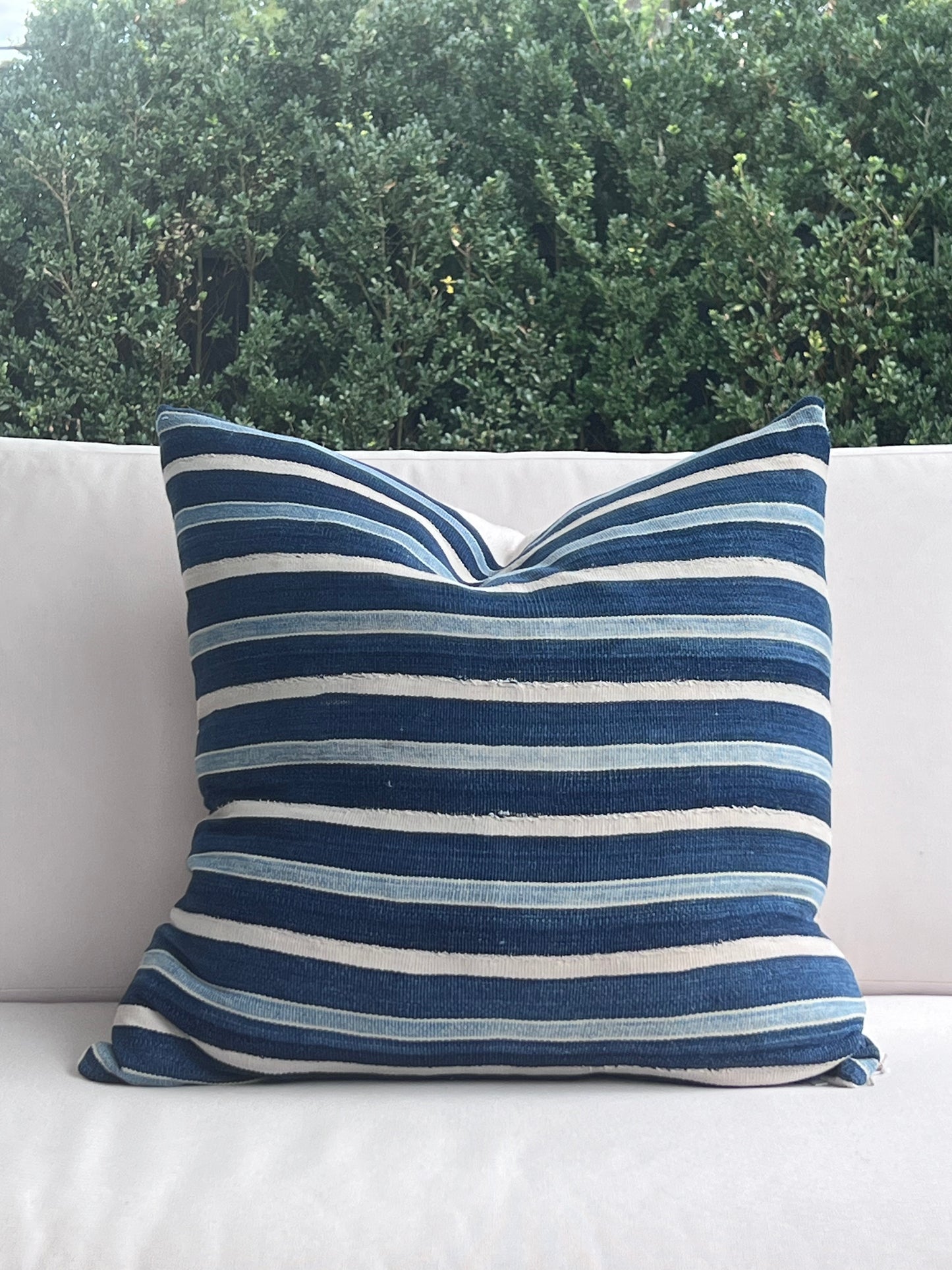 Vintage French Soft Woven Stripe Pillow
