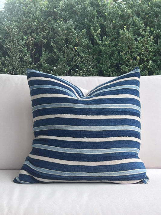 Vintage French Soft Woven Stripe Pillow