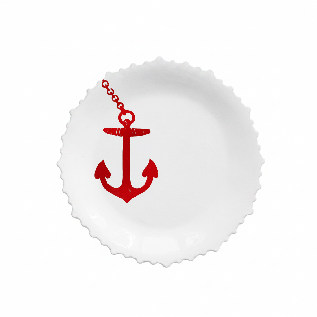John Derian Anchor Large Dinner Plate