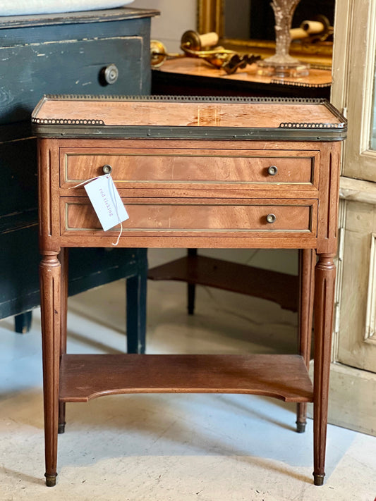 Pair of French Marble-Top Nightstands, Circa 1890
