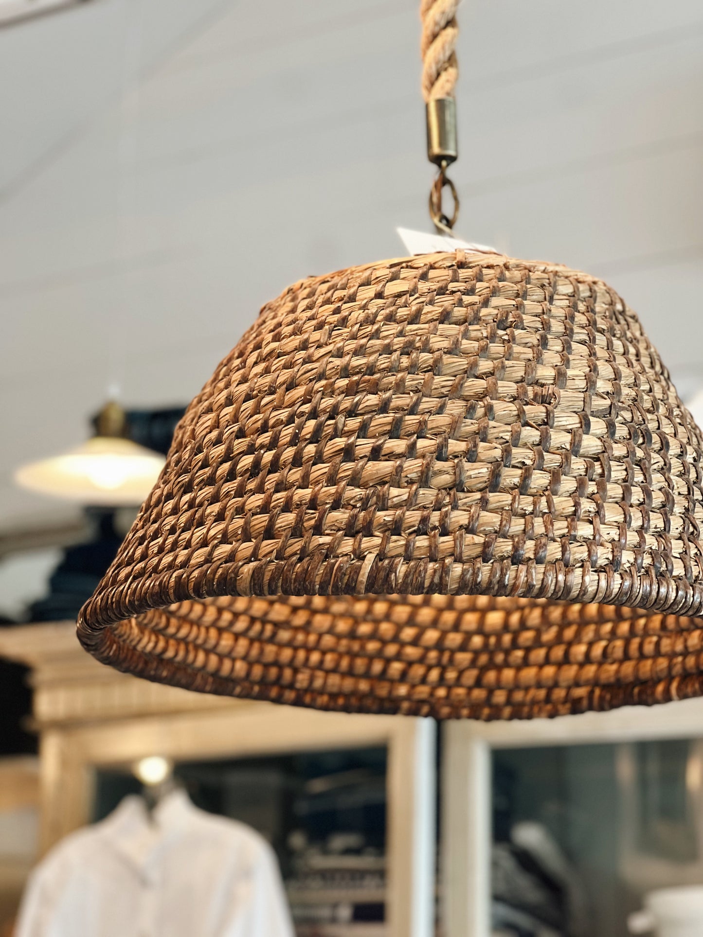 Woven Rattan Pendant Light