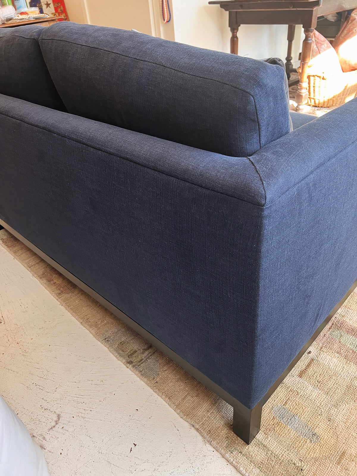Bespoke Belgian Linen Loveseat