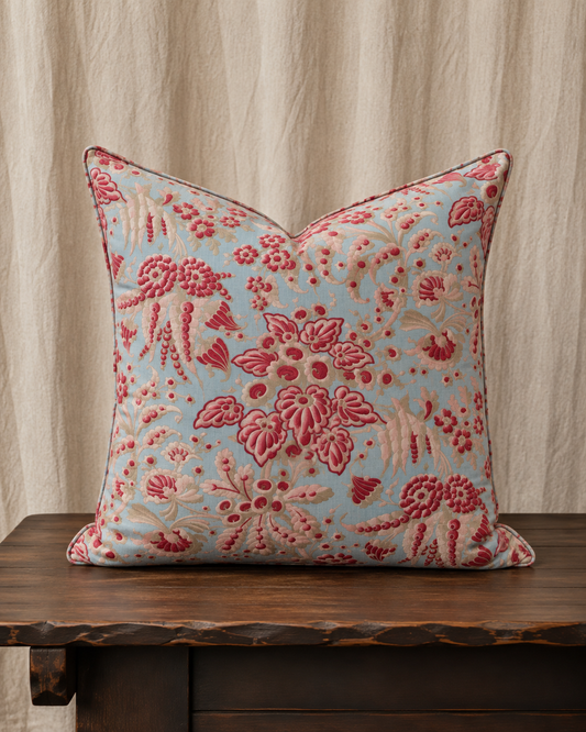 Vintage French Ornate Floral Pillow