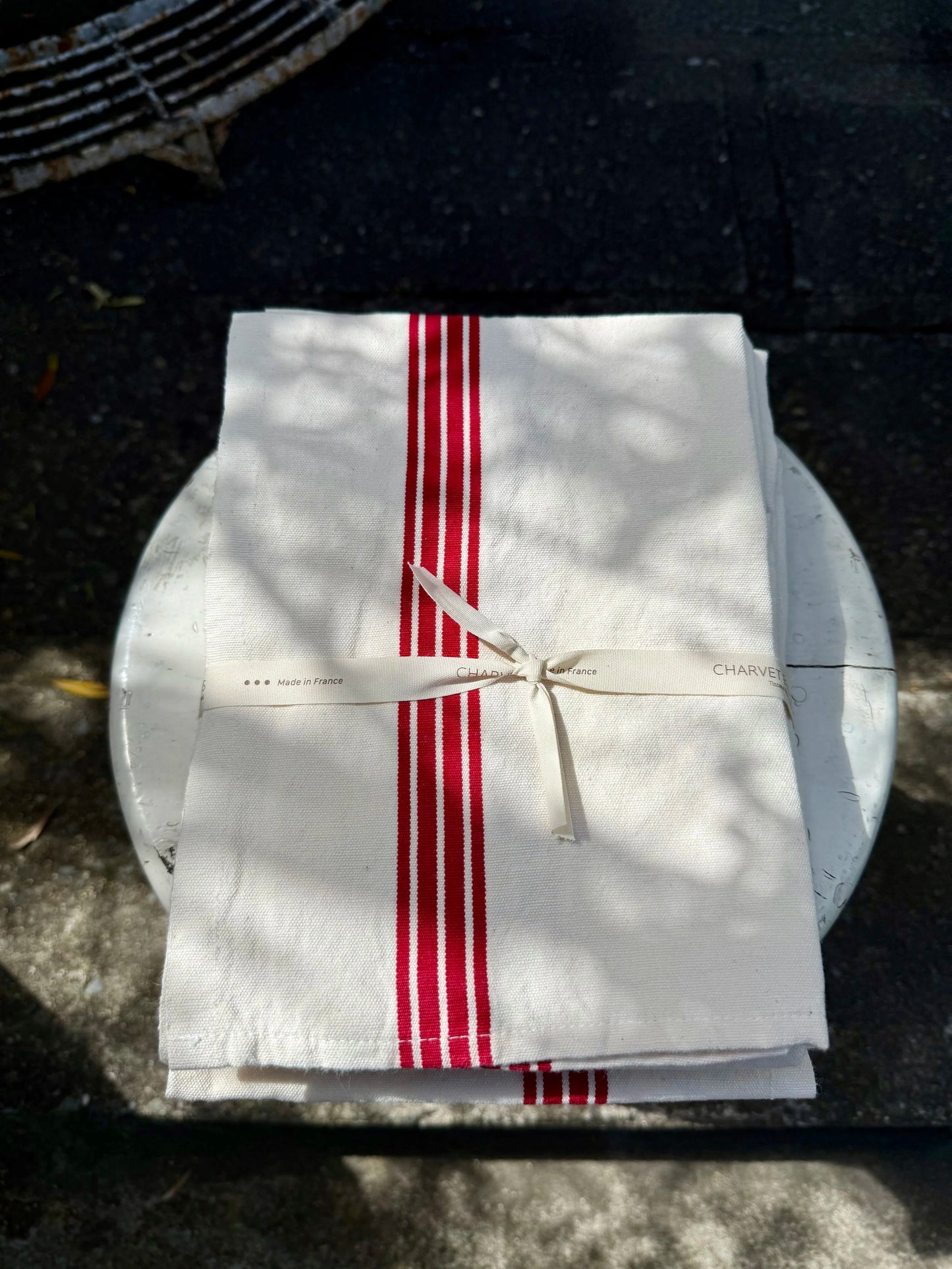 Charvet Editions Neutral Piano Tea Towel
