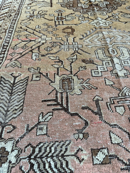 Vintage Large Khotan Rug in Golden Camel