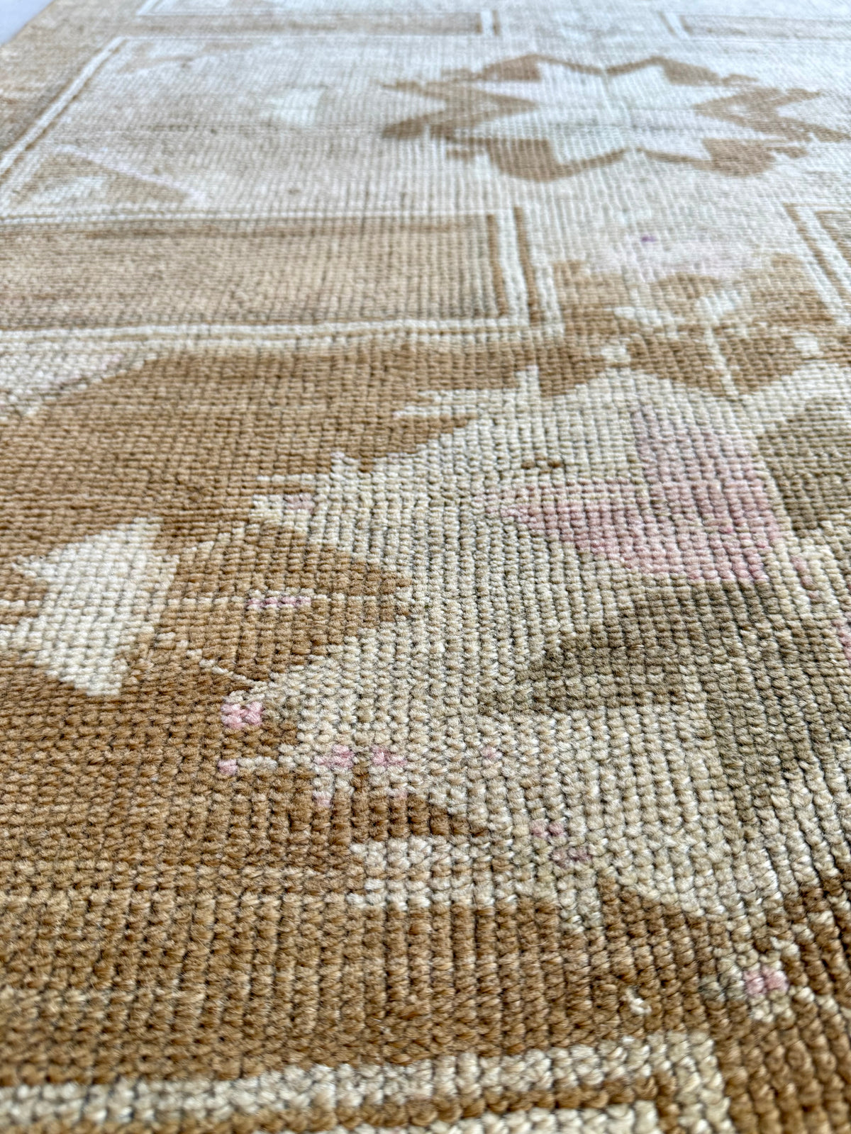 Vintage Turkish Wool Runner in Neutrals