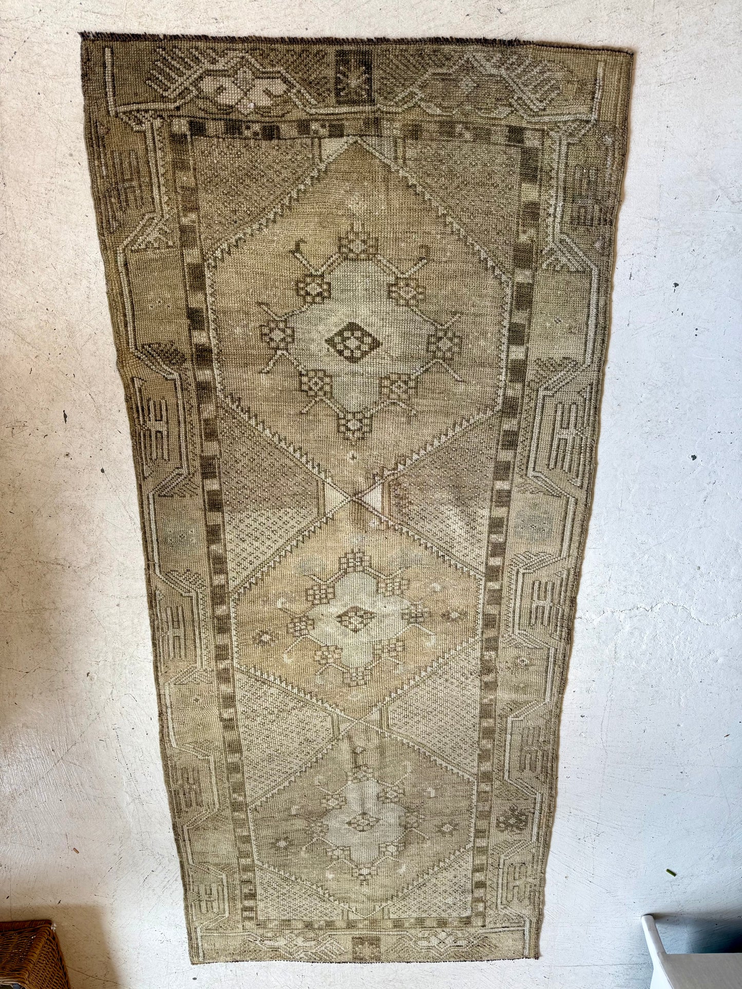 Vintage Turkish Runner in Neutrals