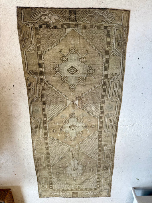 Vintage Turkish Runner in Neutrals