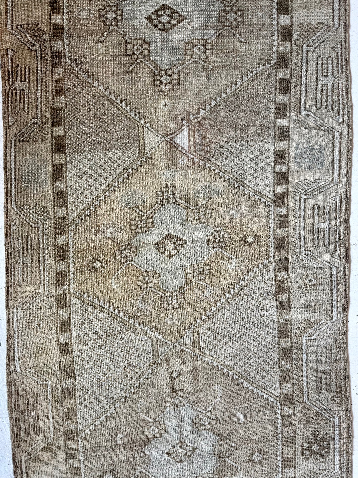 Vintage Turkish Runner in Neutrals