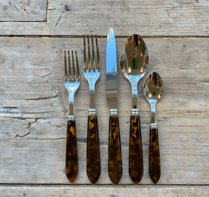 Sabre Paris 5 piece Faux Tortoise Flatwear