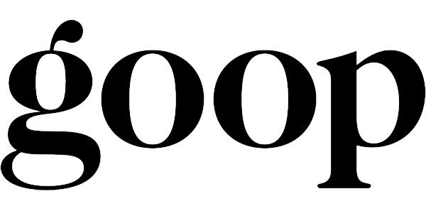 Black 'goop' logo on a white background