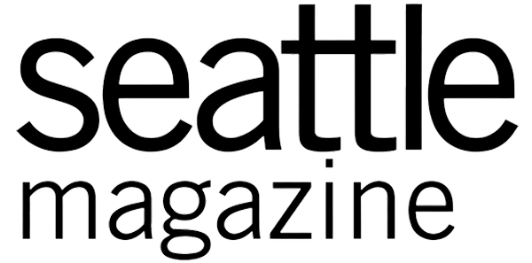 Black text 'seattle magazine' on a white background